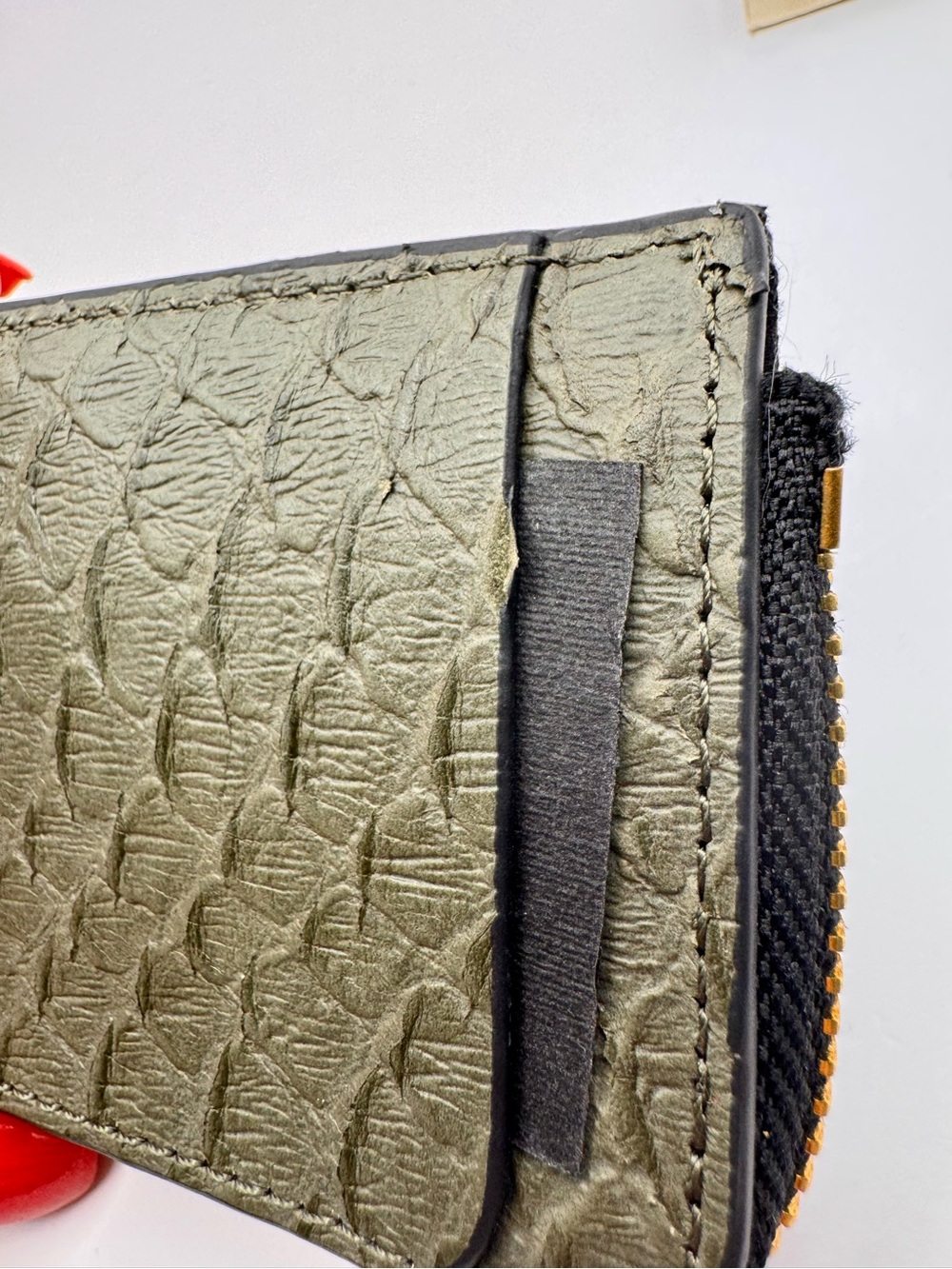 AllSaints Remy Snake Wallet in Military Green Unisex New - Picture 9 of 13
